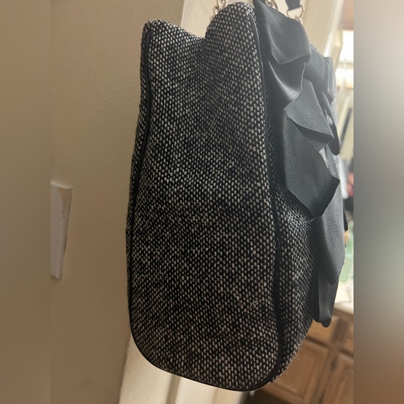 Kate Spade Black and Gray Tweed Shoulder Bag EUC - Picture 9 of 16